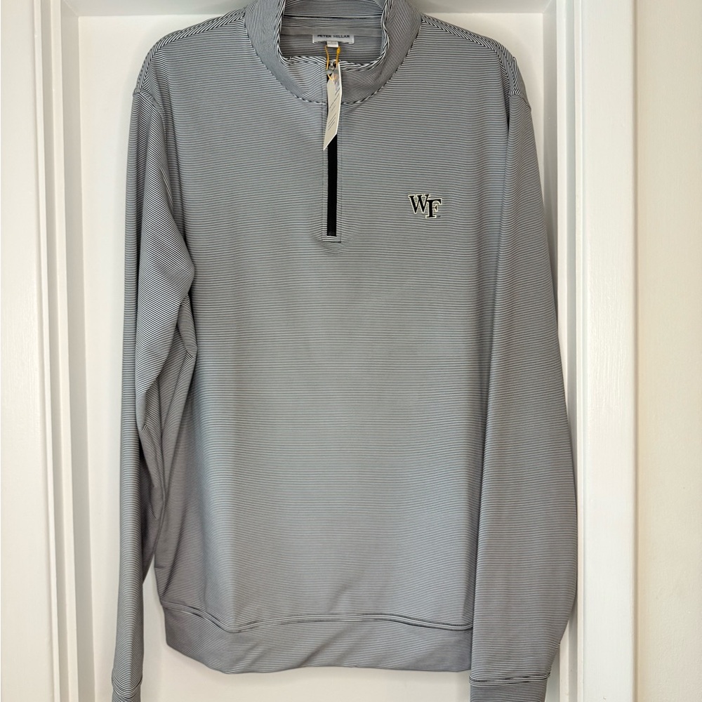Peter Miller Gray Quarter-Zip Men's Sweater